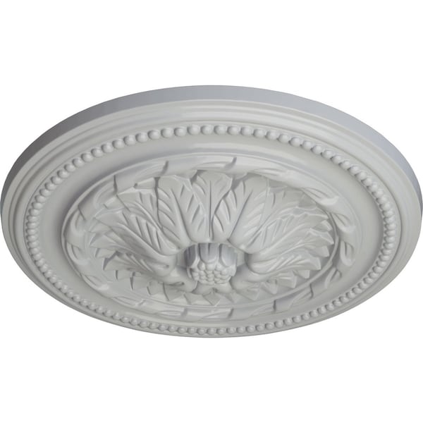 Wigan Ceiling Medallion, Hand-Painted Frost, 16OD X 2 1/4P